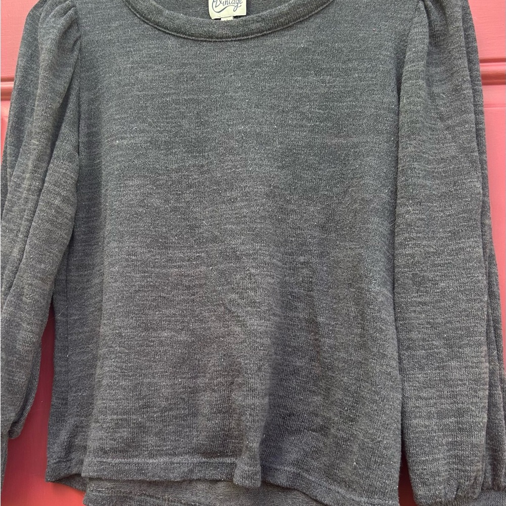 Como Vintage Gray Women's Blouse sweatshirt material size small